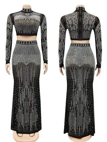 Image of Figdaw Rhinestone Embellished Formal Gowns and Evening Dresses for Women 2026