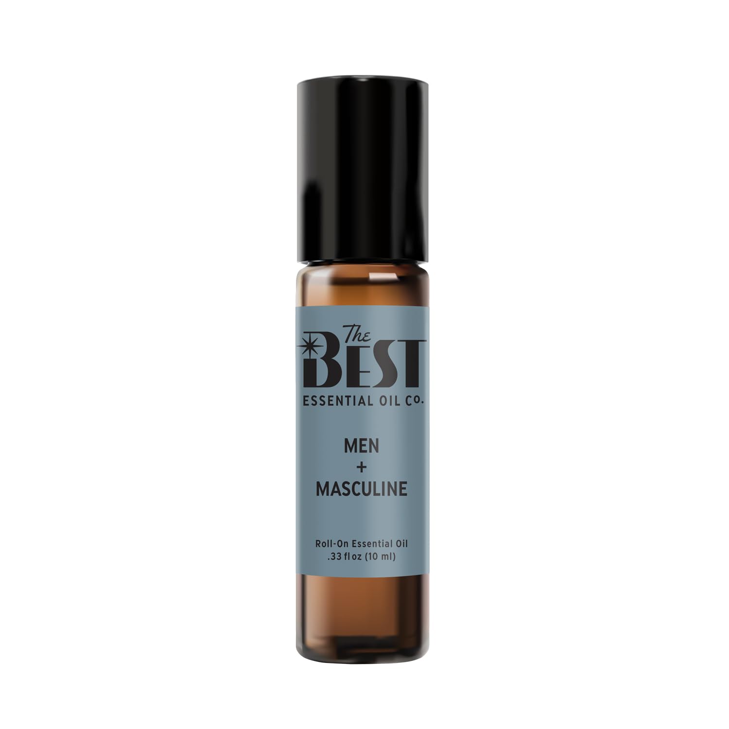 The Best Men + Masculine Essential Oil Roll-On Blend- Premium Grade- Pre-Diluted in Coconut Oil- Ready to Use- 10 ml (.33 fl oz)
