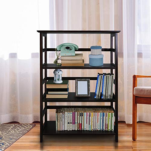 Casual Home Soho Manhattan 4-Shelf Bookcase 26 Wide - Espresso, 304-44 by Casual Home - Image 7