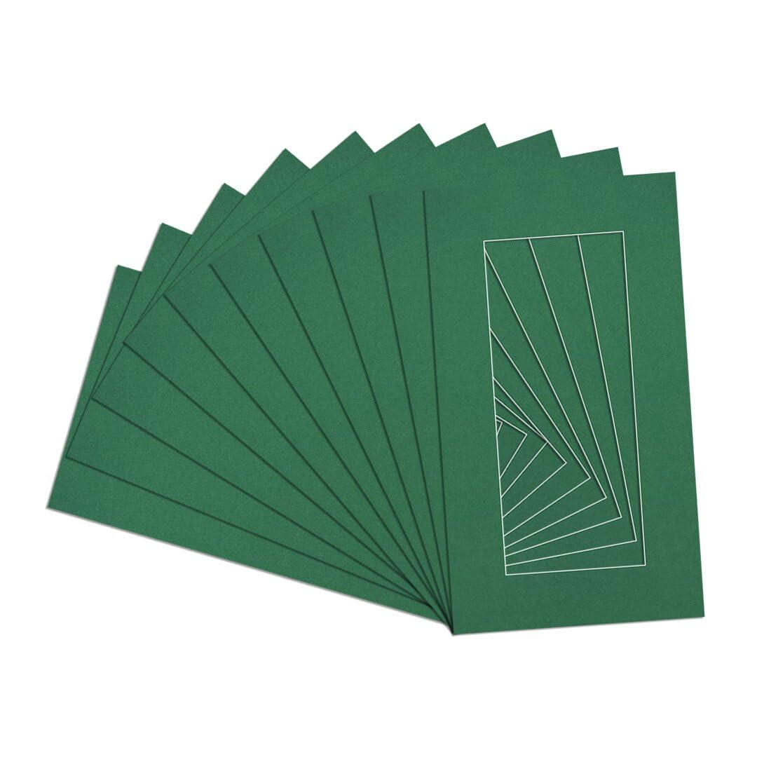 Procut Global 16x9" Emerald Picture Mounts to Fit 12x5" Aperture - Precision Cut Cardboard Photo Mount - Ideal for Frames, Prints, Artwork & Certificates - Sizes & Colours Available - 10 Pack โ image 1