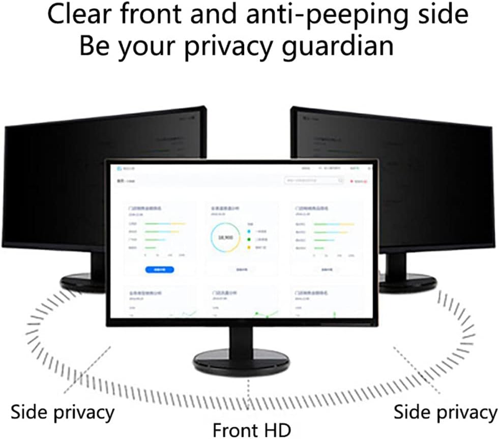 WSHA Privacy Screen Filter for Desktop Computer Widescreen Monitor - Anti-Glare, Blocks 96% UV, Anti-Scratch with 16:9 Aspect Ratio, Easy to Install,27 inches (598x337mm)