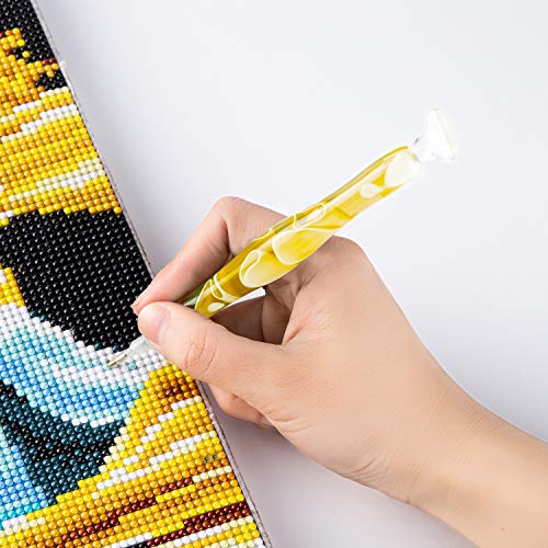 Oyearts 5D Diamond Painting Pens Kits, Diy Handmade Resin Drill Picker Tool For Diamond Painting, Cross, Stitch, And Nail Art（Yellow） #TOP1