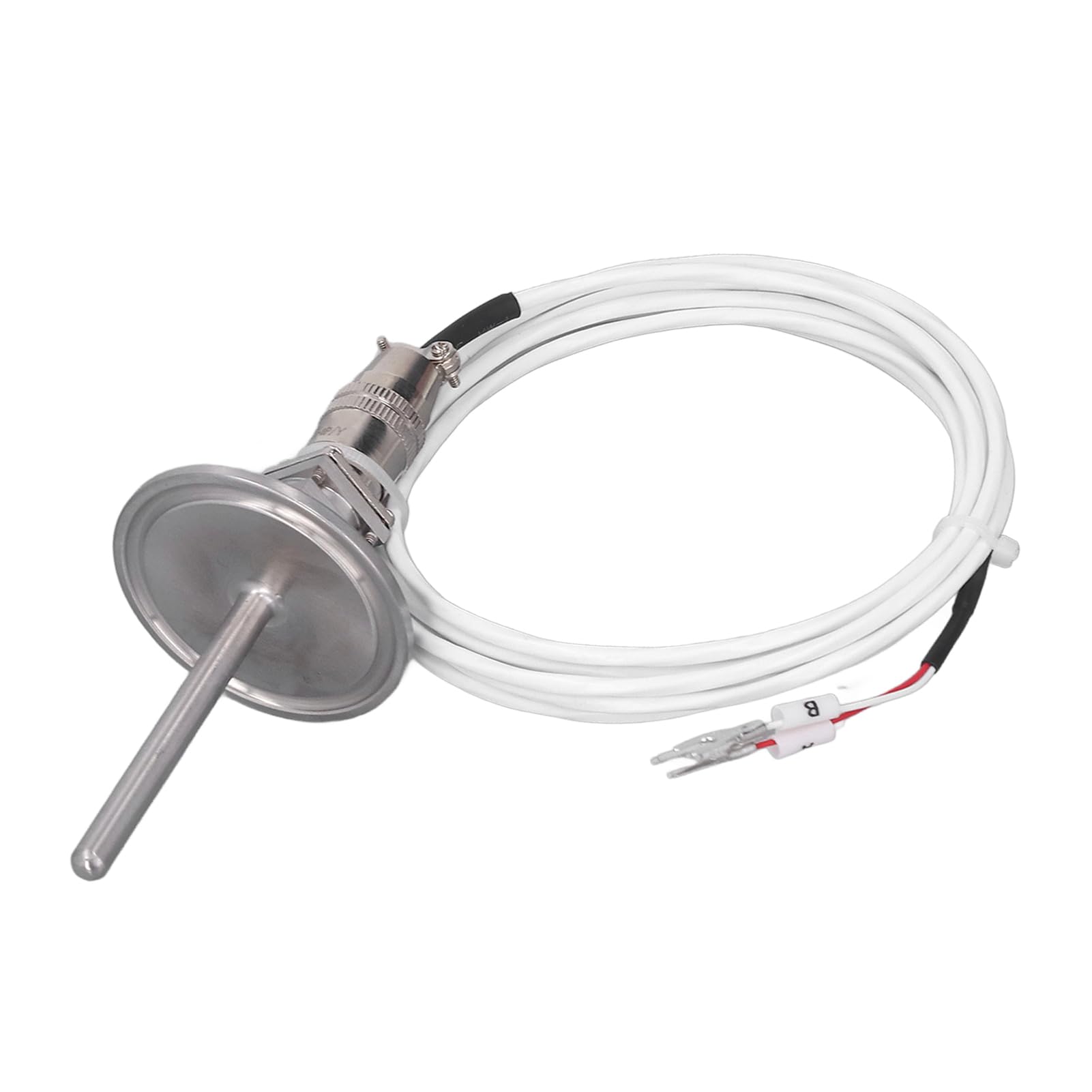PT100-Temperatursensor mit abnehmbarem 3-poligem Luftfahrtstecker, Temperaturfühler-Messleitung, 2 Meter schneller Reaktionswiderstand, Edelstahlsonde, PTFE-Kabel für Indus