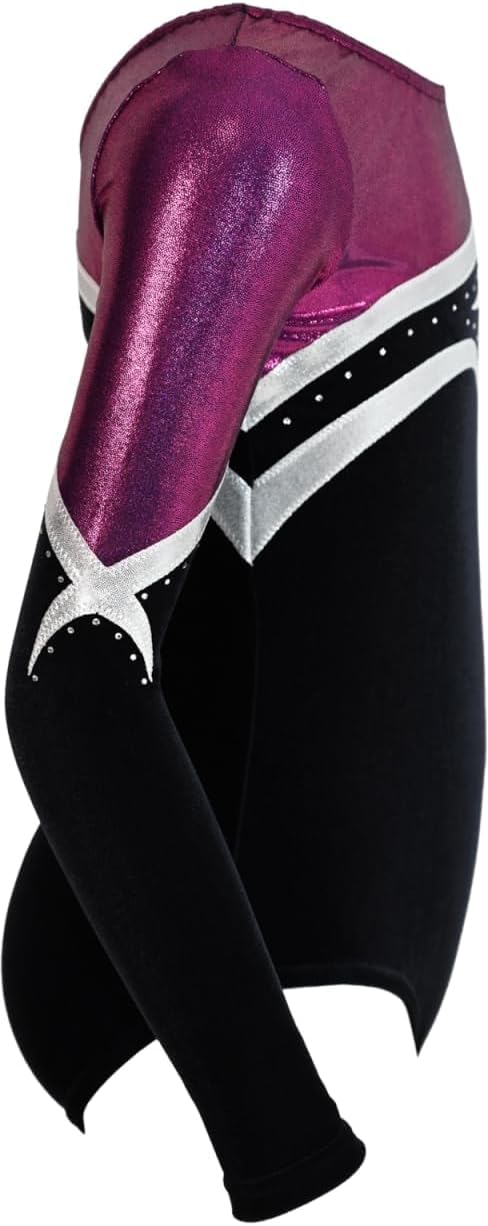 Turnanzug Albina – Mädchen Langarm Gymnastikanzug | Gymnastik-Trikot/Turnbody aus Samt für Turnen & Gymnastik mit Rundhalsausschnitt – Made in Germany