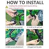Golf Accessories, Golf Umbrella Holder, Golf Umbrella Holder for Trolley, Adjustable Anti-Fall Black Umbrella Stand Attachment Deluxe Cart Umbrella Holder for Golf Push Cart Handles - Image 3