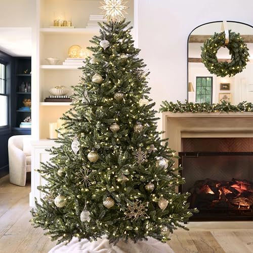 Image of Balsam Hill 15 ft Pre-Lit Classic Blue Spruce - Artificial Christmas Tree with 11,454+ Tips, 3300 Hand-Strung Clear LED Lights, Easy Plug System & Premium Stand for Indoor Holiday Decorating