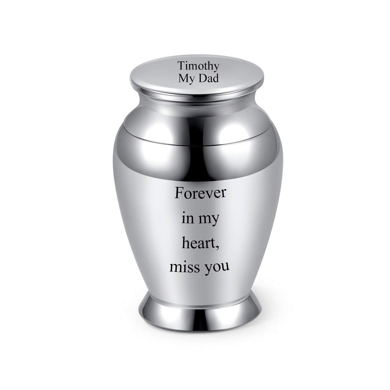 Jovivi Small Urns for Human Ashes Keepsake Personalised Engraved Custom Mini ashes urns Stainless Steel Cremation Pet dog Urns for Ashes Cat Memorial GIfts,Bereavement Remembrance Sympathy Gifts