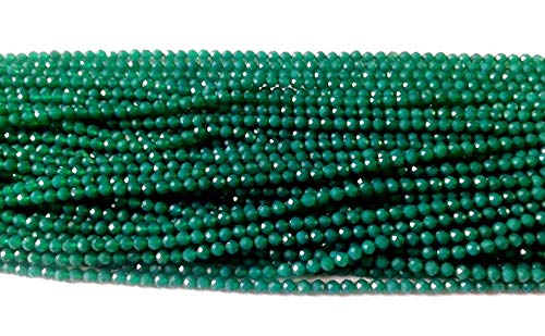 Perles Rondelle Onyx Vert AAA 3mm pour création de bijoux d'exception