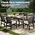 MIXPATIO 7-Piece Outdoor Patio Dining Set, HDPE Patio Furniture Set with Woven Vine Backrest, Rattan Wicker Patio Furniture Sets with Ultra-Soft Cushions for Backyard, Deck, Garden - Black