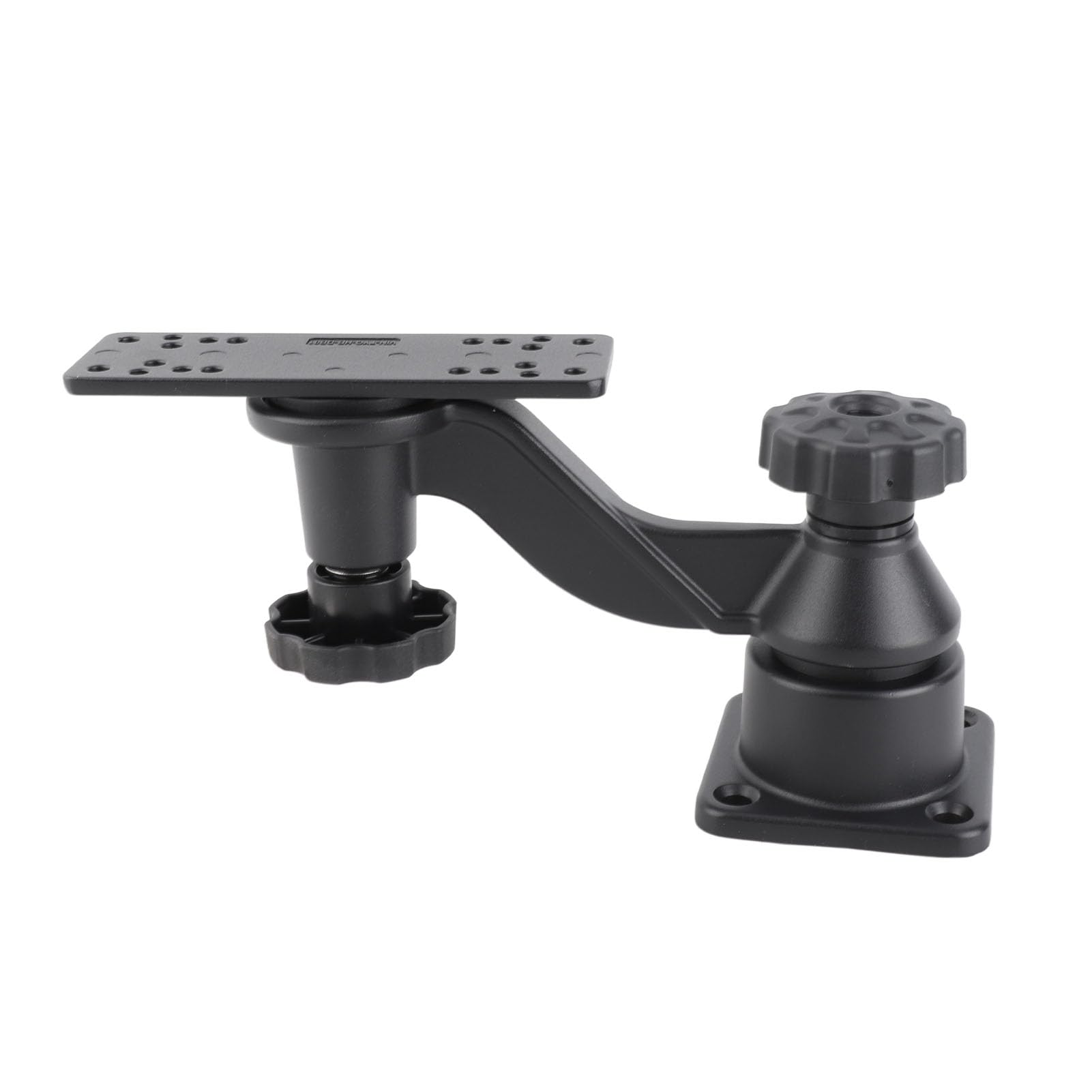 Jiawu Marine Grade Aluminium Fish Finder & Chartplotter Mount, Horizontal 6in Swing Arm Mount Marine Electronic Mount Compatible with Lowrance, Raymarine, Eagle and More