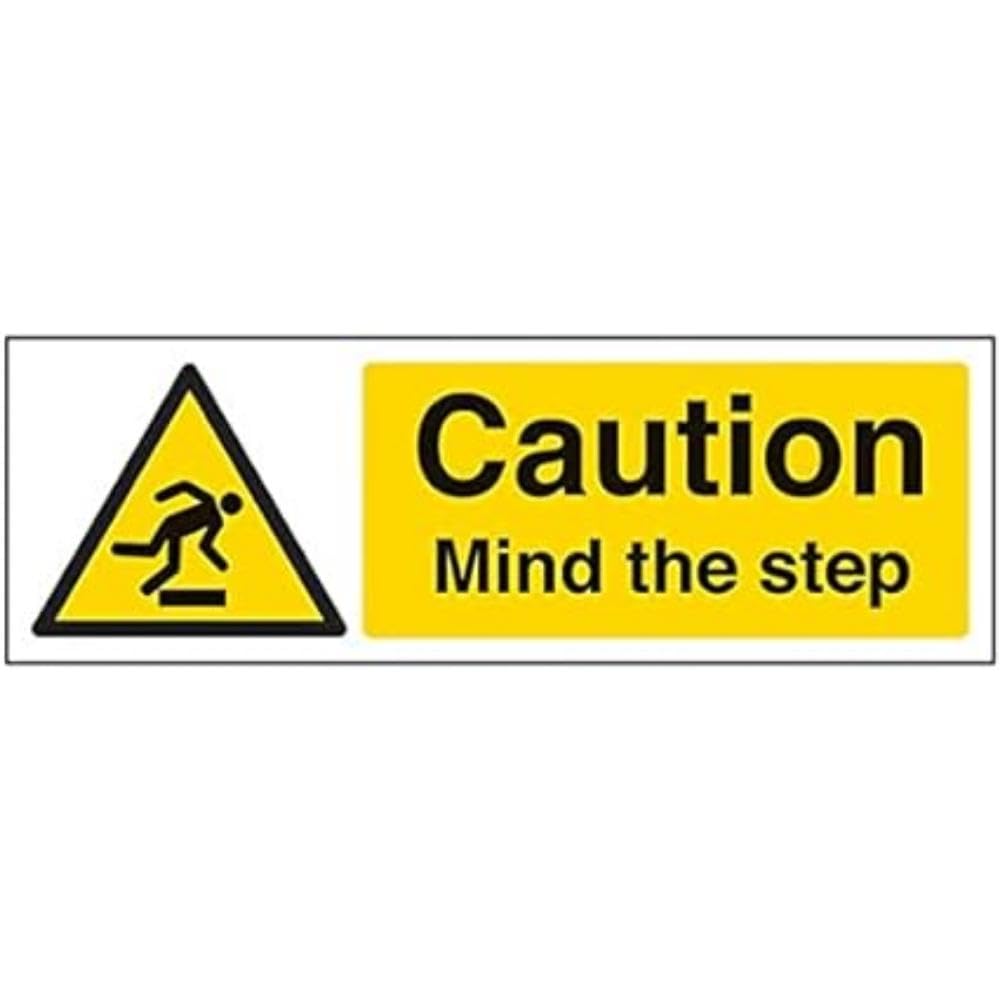 V Safety Warning General - Caution Mind The Step - 600 X 200mm — image 1