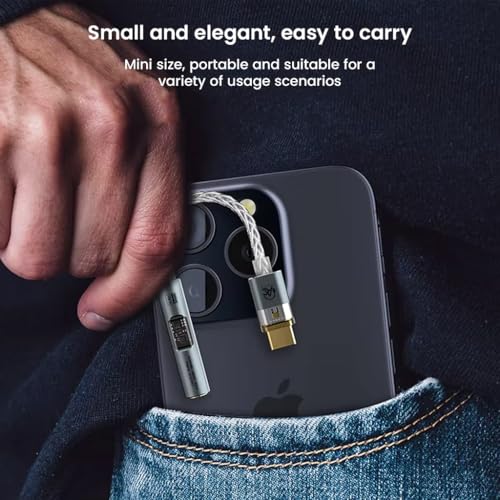 Image of SPARK USB-C to 3.5mm Portable DAC Dongle, CX31993 Hi-Res Audio Adapter 32bit /384khz, Compatible with iPhone 16 Series /15 Series, Galaxy S25 /S24 Ultra /S24 & Other Type C Phones (Black)