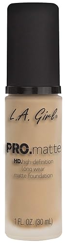 L.A. Girl PRO.matte - Base de maquillaje, marfil, GLM671, 1 onza líquida