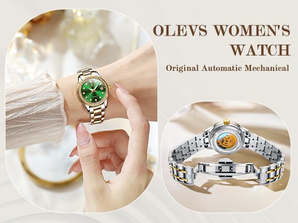 Image of OLEVS Watches for Women Automatic Luxury Waterproof Business No Battery