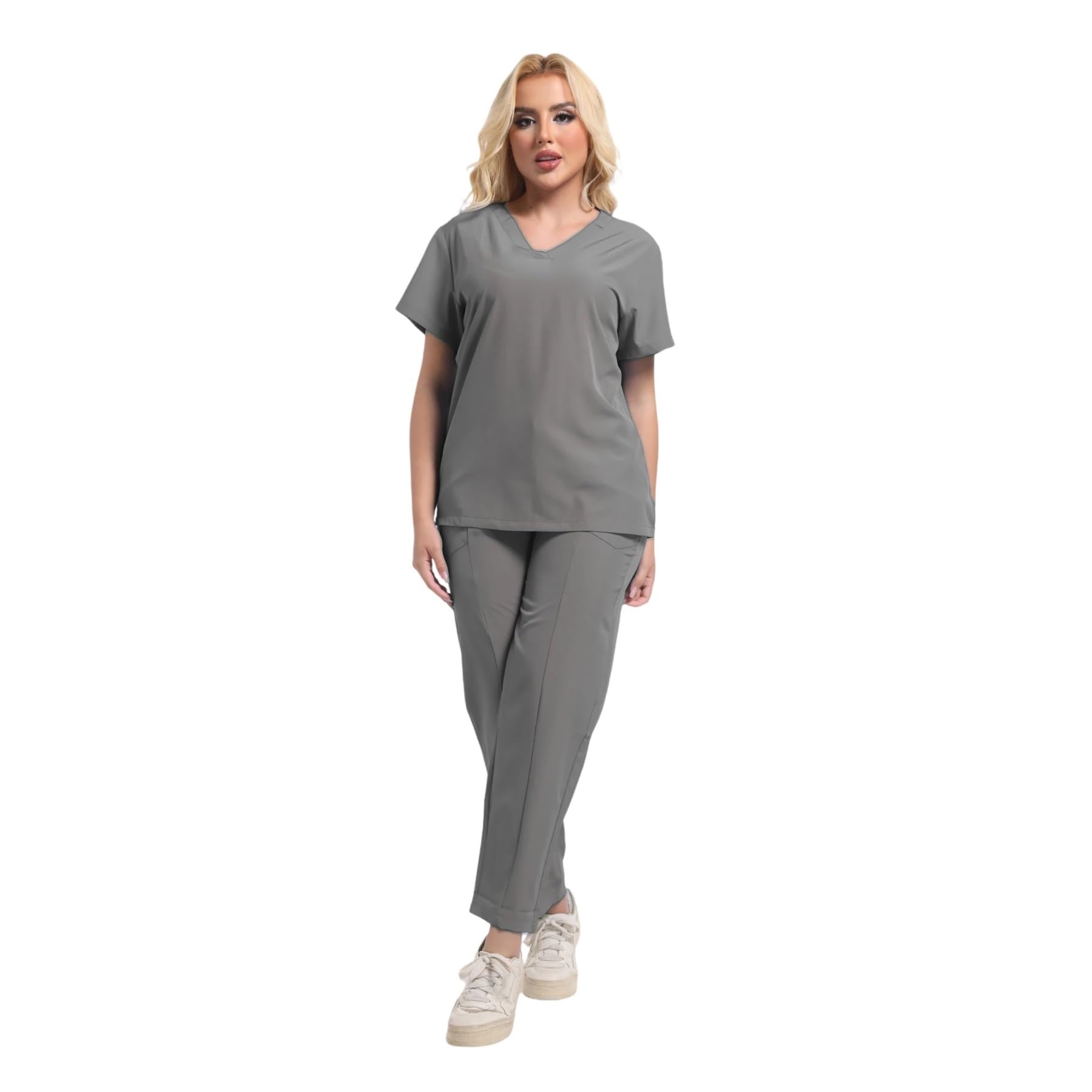 Uniforme per Infermieri Accessori for Divise infermieristiche da Laboratorio, Fascio di Vita, Divise da Salone Spa, Camici, Set Divise for Spa per Infermieri(Red,XL)
