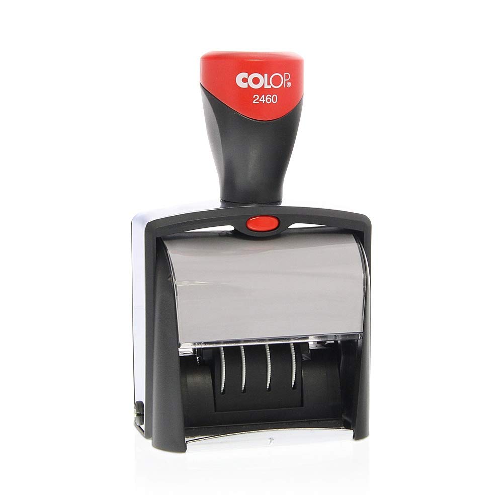 Datumstempel Colop Classic Line 2460 custom (58x27 mm - 5 Zeilen) mit individueller Textplatte