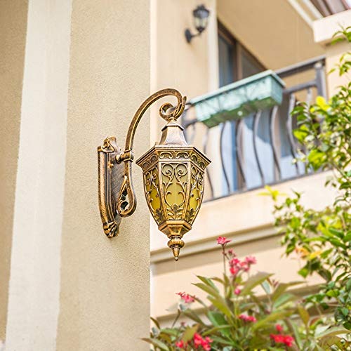 Lumière murale lampe en bronze E27 LED IP65 lanterne sécurité extérieure - 6
