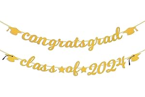 Class of 2024 Congrats Grad Banner Decorations