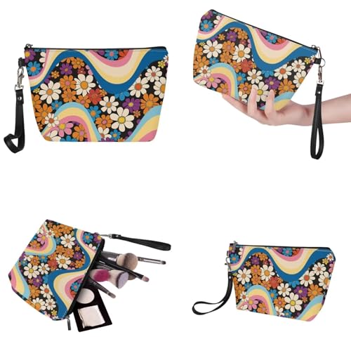 Image of Floral Purse and Handbag for Women - Large Tote Bag with Top Handle and Matching Wallet - Light Hobo Bag with Cosmetic Wallet for Working and Shopping