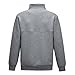 LBL Leading the Better Life Mens Sweatshirt Fashion Stand Collar Button Pullover Sweatshirts with Pockets Grey XXL