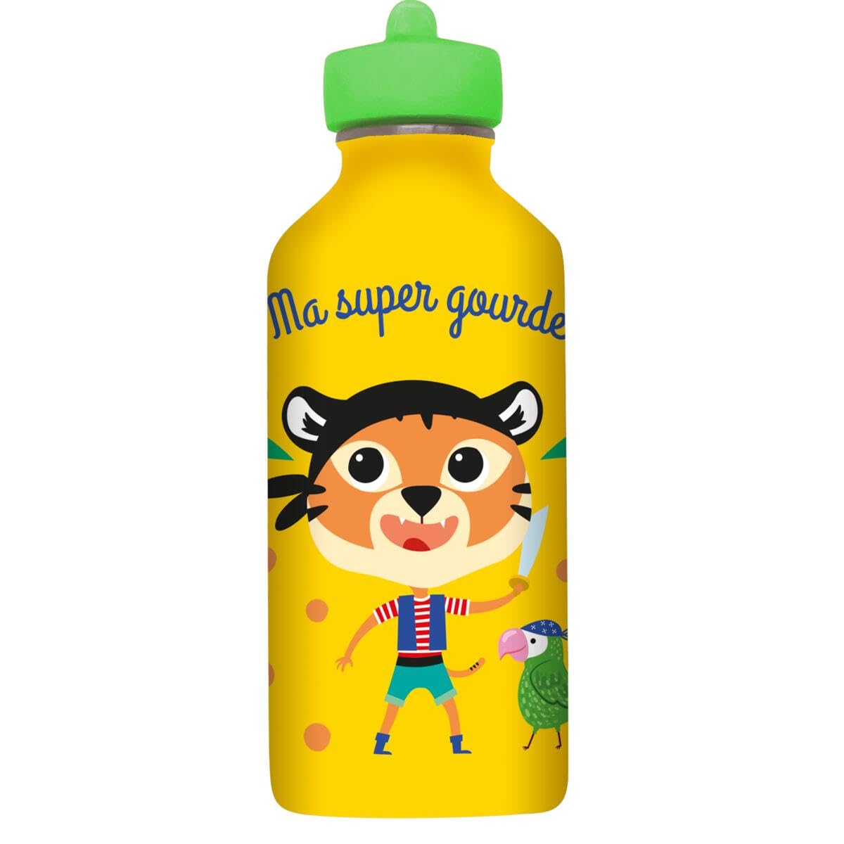 Draeger Paris – Children's Stainless Steel Water Bottle – Ma Super Gourde – Tiger