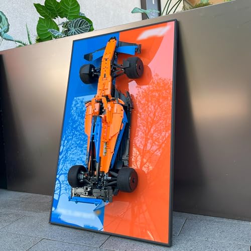 JKZUZU Display Wallboard for Lego 42141 technic mclaren Formula 1,Adult Collectibles for Lego Car Wall Mount Building Blocks,Great for Lego Lovers (Only Display Wallboard)