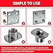 30Pcs Weld Nuts Set,T-Shaped Weld Nuts Kit,3/8 in,5/16 in,1/4 in Tab Base UNC Carbon Steel Machine Screw,T-Nuts 2 and 4 Projection Base for Furniture,Vehicles,Caster and Industry Machine