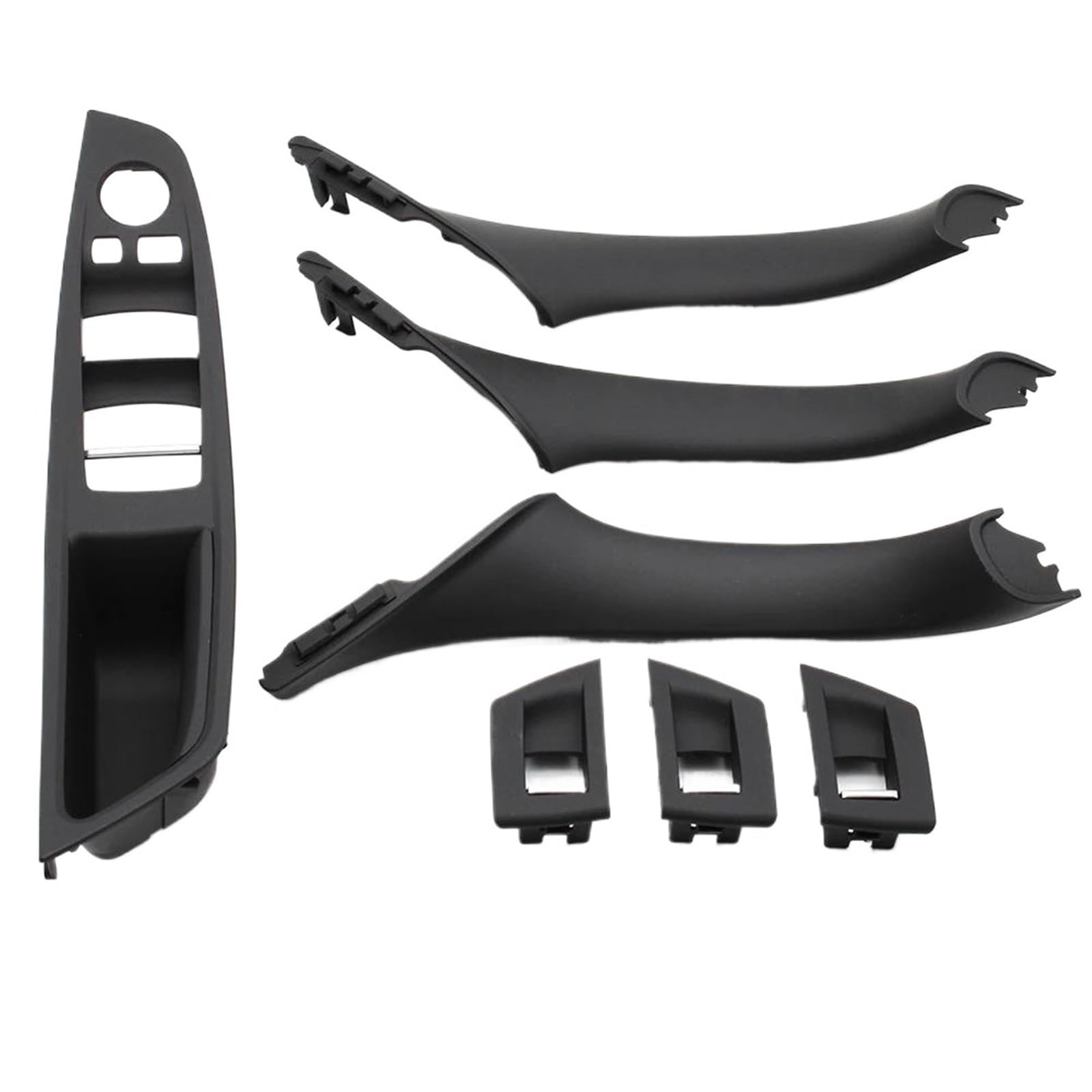 LVXVMOZEOK Interior Door Handle Armrest for 5 Series for F10 for F18 for 523 for 525 for 528 Left Drive LHD Car Interior Door Handle Pull 7PCS Set(Model A Black)