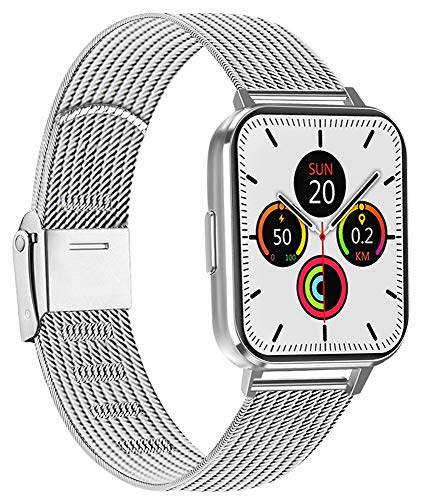 AK - Correa compatible para Apple Watch de 38 mm, 40 mm, 42 mm, 44 mm, malla Milanesa y correa de acero inoxidable de metal para iWatch Serie 5/4/3/2/1
