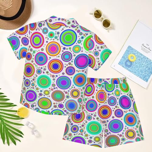 Image of visesunny Boys Hawaiian Shirt and Short Set Summer Outfit Kids 2 Piece Clothes Set 3-10Y