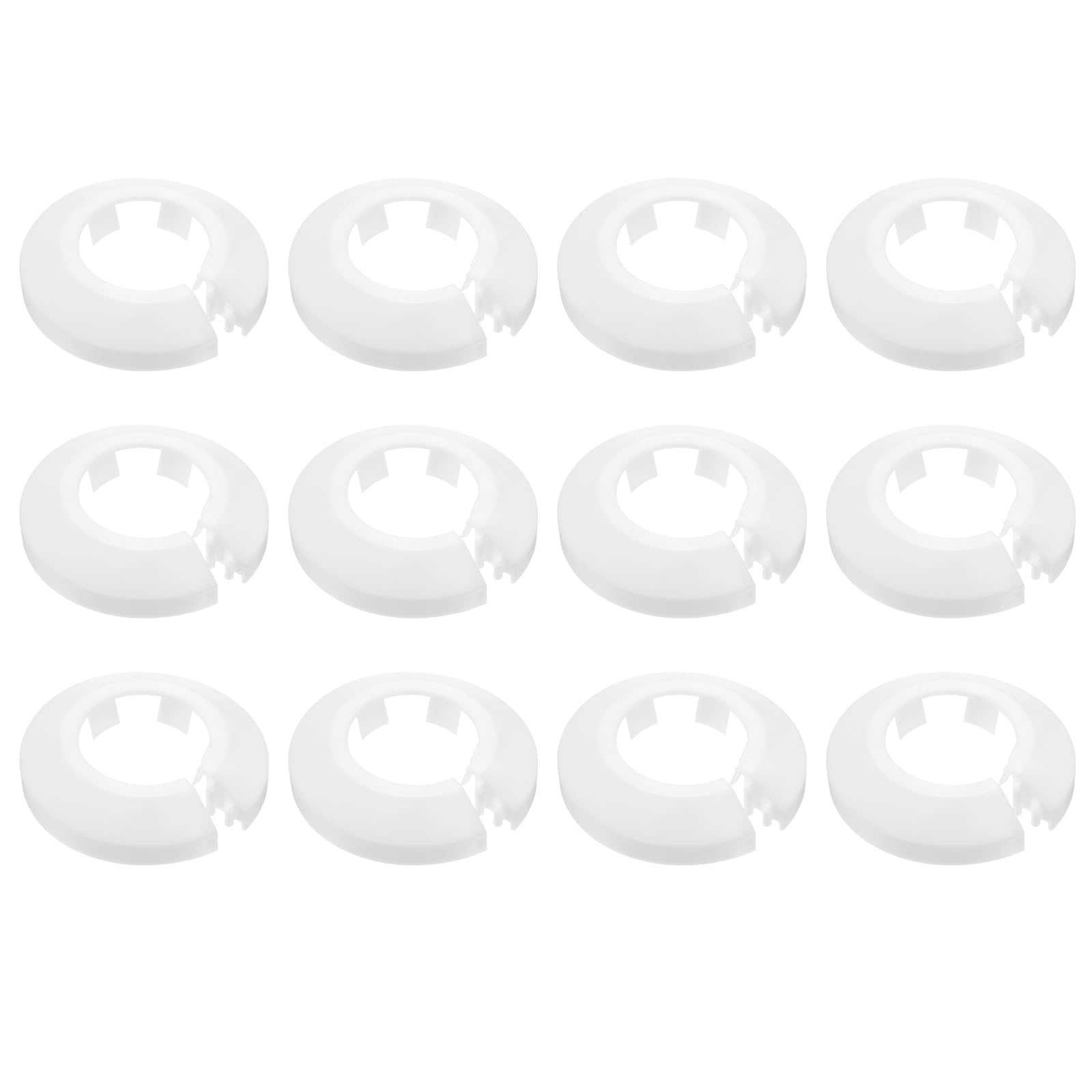 sourcing map 12Pcs 50x26mm Flange Water Pipe Cover for 10mm OD Pipe White