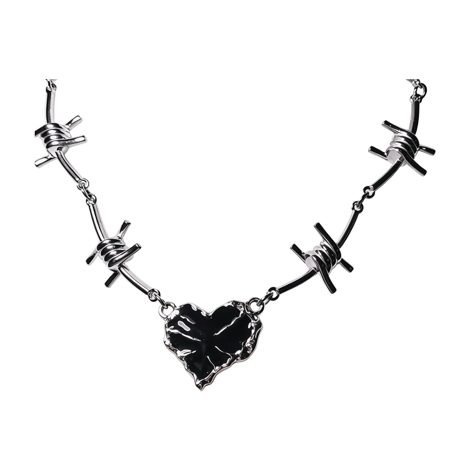 Collar de corazón gótico para lucir en Halloween y cenas temáticas de moda 8