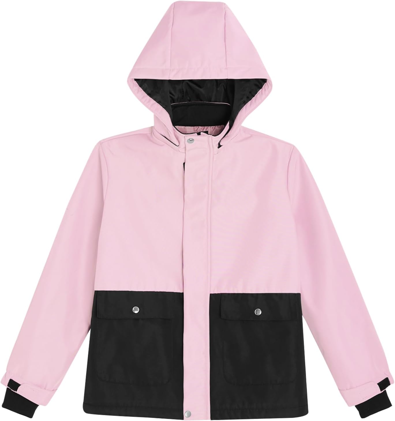 Kids Girls Waterproof Ski Jacket RainCoat Warm Fleece Hooded Winter Snow Coat Outwear