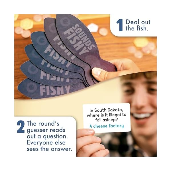 Big Potato Sounds Fishy Board Game: The Bluffing Family Game for Kids 10+ - Best New Family Quiz Games, Trivia Games for Groups of People