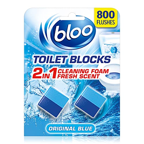 Bloo 2in1 in-Cistern Toilet Blocks Original 50g Limescale Remover Cistern, Cleaning, Foaming Action and Fresheners