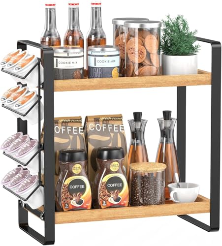 LEMIKKLE Coffee Station Organizer for Counter,Condiment Storage C...