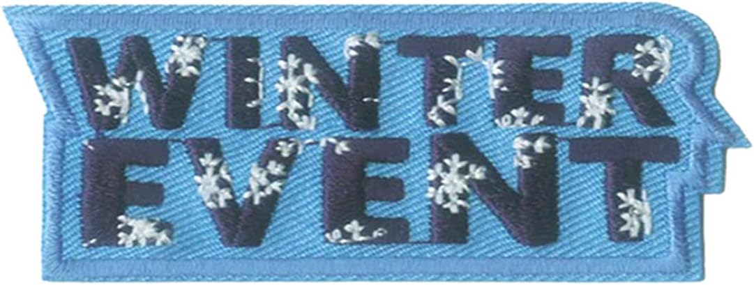 12 Pieces 2" Activity Scouts Applique Fun Patches, Outdoors & Seasons - Winter Fun (Winter Event)