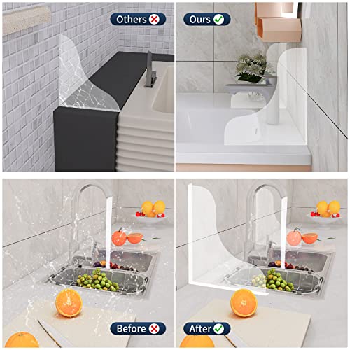 Hpoypmir 2 Pcs Shower Splash Guard For Bathtub Corner, Transparent Bathtub Shower Splash Guard With 3M Super Viscose - Transparent #TOP4