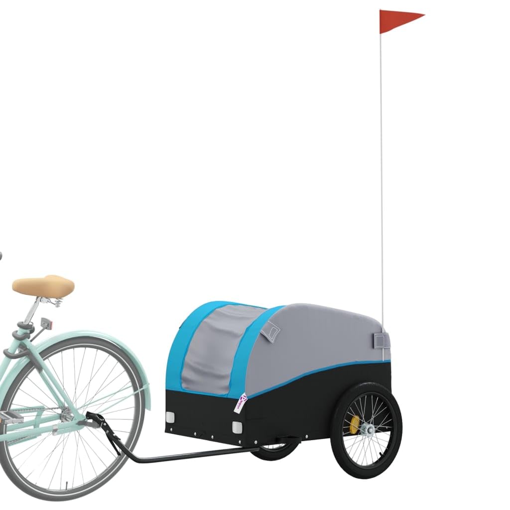 Remolque para Bicicleta Hierro 45 Kg Negro Amarillo