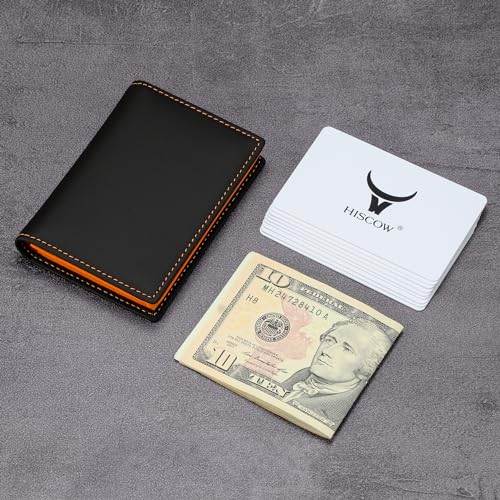 Image of HISCOW Business Card Holder with Large Compartment - Full Grain Leather