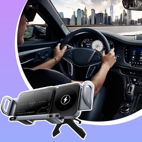 Cargador inalámbrico para coche anticaídas para soporte de panel 6