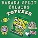 Walkers Nonsuch Banana Split Eclairs Bag 5.29 Oz (150g) – British Toffee Candy with Condensed Milk & White Chocolate, Imported UK Banana Taffy Caramel Sweets, Individually Wrapped English Toffee