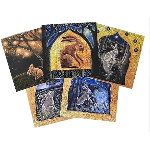 The Hare's Dream Card Pack by Hannah Willow. 5 125mm Square Cards Celebrating The Hare in The British Countryside Cover