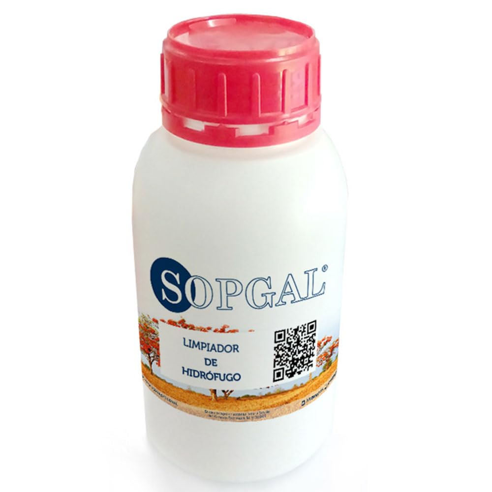 Limpiador de Hidrófugos Sopgal (800 ml) Especial Cristal y Metales - Elimina manchas y salpicaduras de hidrófugos en vidrio y metales no lacados