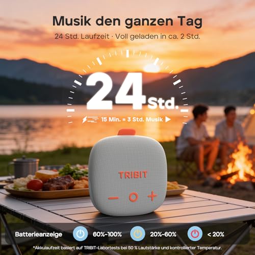 Tribit StormBox Micro 3 Bluetooth Lautsprecher, 13 W XBass Sound – Ansicht 4