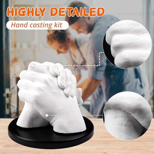 Htvront SG-FM-00001 Hand Casting Kit Couples - Plaster Hand Mold Casting Kit With Practice Kit, Gifts For Women & Men Sculpture Hand Molding Kit thumb #3