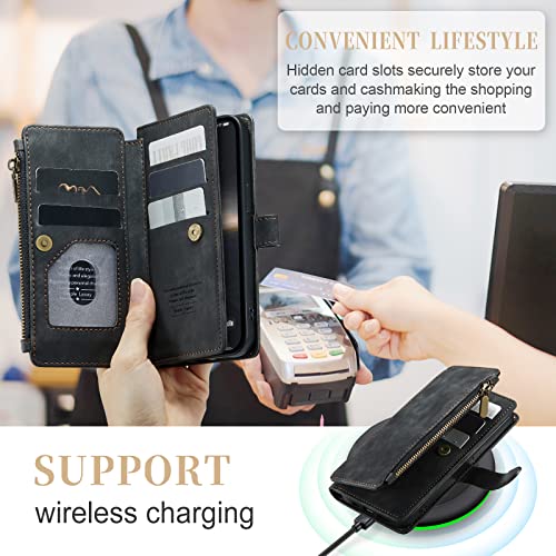 Coque iPhone 14 étui à rabat support vidéo et vitre de protection - 6