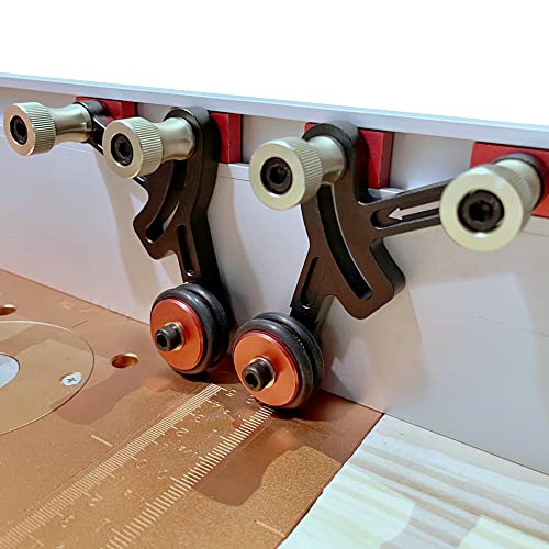 Image of Toolcool Clear Cut Precision Stock Guides One Way Bearing Roller Feeder Upgraded Featherboard Safety Feeding for Router Table Saw