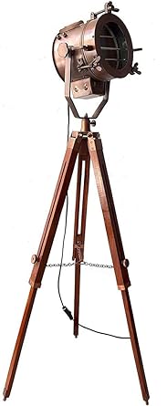 ROORKEE HOME DECOR Antique Finish Handmade Working Vintage Decorative Studio Floor Search Light