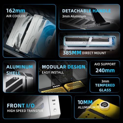Image of Mechanic Master Cool Cube Series C+MAX Matx case with GPU Length Less Than 380mm / 240 AIO & 162mm Air Cooling Computer Case (Moonlight Silver)